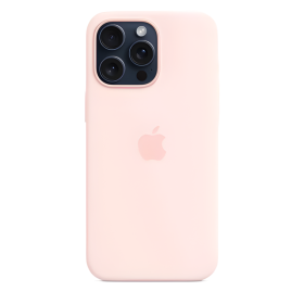 Custodia MagSafe in silicone Apple per iPhone 15 Pro Max Rosa chiaro