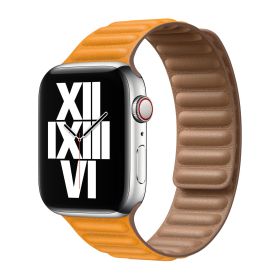 Apple Leather Link - Cinturino in pelle Apple Watch 38mm / 40mm / 41mm - Large - California Poppy