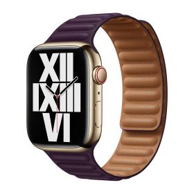Apple Leather Link - Cinturino in pelle Apple Watch 38mm / 40mm / 41mm - M/L - Dark Cherry