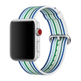 Apple Woven Nylon - Cinturino per Apple Watch 38mm / 40mm / 41mm / 42mm - Blue Stripe