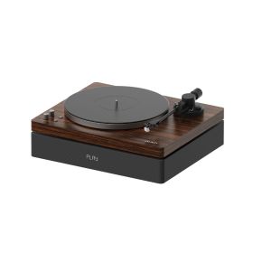 Aulo Giradischi con Altoparlanti Integrati e Bluetooth Legno Scuro
