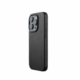 Mujjo - Cover in pelle con MagSafe per iPhone 15 Pro - Nero