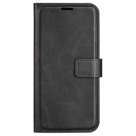 Casecentive - Cover a portafoglio in pelle per iPhone 16 Pro - Nero