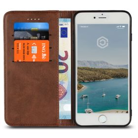 Casecentive Leren Wallet - Cover iPhone 7 / 8 / SE 2020 - Marrone