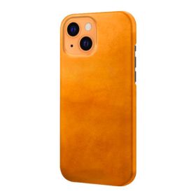 Casecentive - Cover in pelle per iPhone 14 - Marrone chiaro