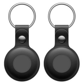 LifeMate - Custodia in Pelle per Life Tag (Confezione da 2 Pezzi) - Nero