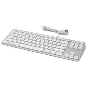 Matias - Tastiera cablata QWERTY senza tastierino numerico - Argento