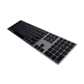 Matias - Tastiera wireless US QWERTY con retroilluminazione per MacBook - Grigio siderale