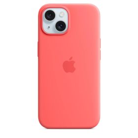 Custodia Apple in silicone con MagSafe per Phone 15 Guava