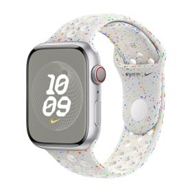 Apple - Nike Sport Band per Apple Watch 42mm / 44mm / 45mm / 49mm - Pure Platinum S/M