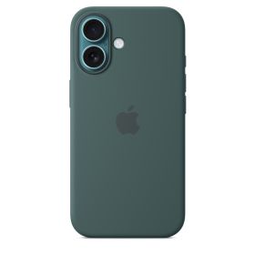Custodia in silicone con MagSafe per iPhone 16 Lago Verde