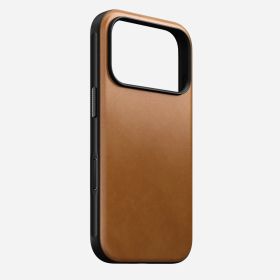 Nomad Custodia Moderna in Pelle per iPhone 17 Pro Beige Inglese