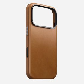 Nomad Custodia Tradizionale in Pelle per iPhone 17 Pro Beige Inglese