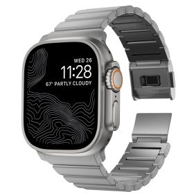 Nomad Titanium Strap V2 Apple Watch 42/44/45/49mm Silver