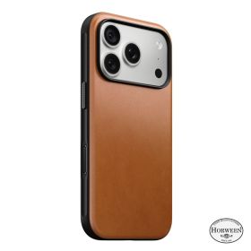 Nomad Custodia Modern in Pelle Horween iPhone 18 Pro Saddle