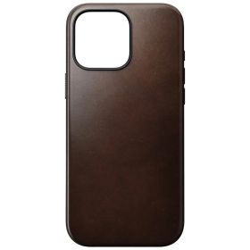 Nomad - Custodia in Pelle Moderna per iPhone 16 Pro Max - Rustic Brown Horween