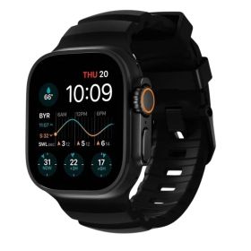 Nomad Rocky Point Band Apple Watch Ultra 46mm / 49mm Carbon Black Connector Black