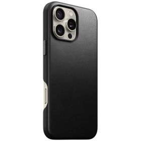 Nomad - Cover in pelle Traditional per iPhone 16 Pro Max - Nero