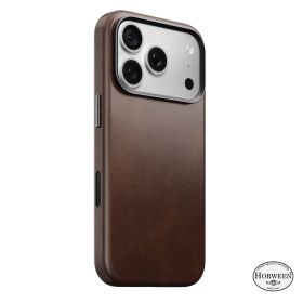 Nomad Custodia Traditional in Pelle Horween iPhone 18 Pro Rustic Brown