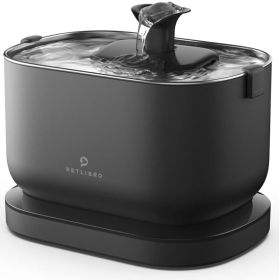 Petlibro Dockstream Fontana Automatica Wireless per Animali Domestici, Nera