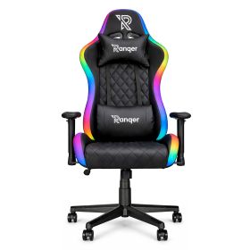 Ranqer Halo - Sedia da gaming con LED RGB - Nera