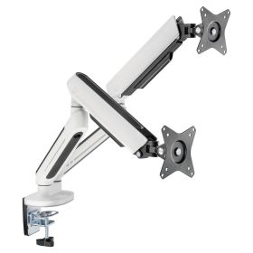 Ranqer - Supporto per monitor Pro RGB con braccio doppio - Bianco