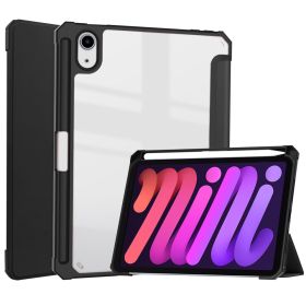 Casecentive Tri-Fold - Case per iPad Mini 6 (2021) con portapenna - Trasparente