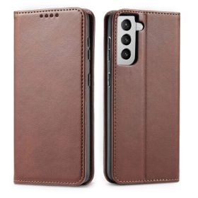 Casecentive Leren Wallet Luxe - Cover Samsung Galaxy S21 - Marrone