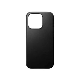 Nomad - Cover in pelle Modern Leather Magsafe per iPhone 15 Pro - Nero