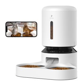 Petlibro - Mangiatoia Granary Dual con videocamera 5L - Bianco