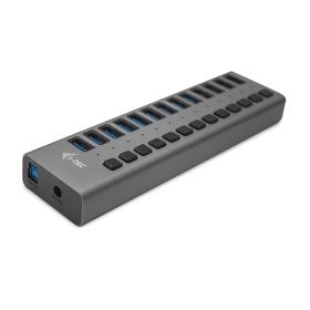 i-Tec - HUB di Ricarica USB 3.0 a 13 Porte + Alimentatore 60W - Grigio