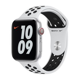 Apple Nike Sport Band - Cinturino per Apple Watch 42mm / 44mm / 45mm / 49mm - Pure Platinum / Black