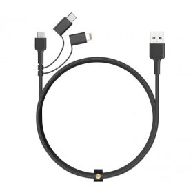 Aukey - Cavo 3-in-1 da USB-A a USB-C Micro USB e Lightning 1,2 m