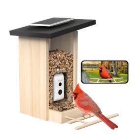 Birdfy - Mangiatoia Intelligente per Uccelli Ebony Lite - Alimentata a Energia Solare con Fotocamera e Riconoscimento AI degli Uccelli