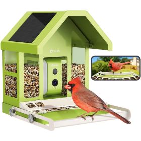 Birdfy - Mangiatoia Intelligente per Uccelli Metal Lite - Alimentazione Solare con Fotocamera e Riconoscimento AI degli Uccelli