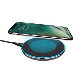XQISIT - Caricatore Wireless - Carica Veloce 10W - Nero