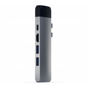 Satechi - Adattatore Multiporta Pro Hub - USB-C - 4K HDMI & Ethernet - Grigio scuro
