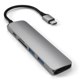 Satechi - Adattatore Multiporta V2 - USB-C - Grigio scuro