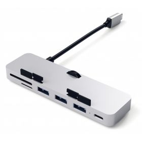 Satechi Clamp Pro - Adattatore Multiporta - USB-C - Argento