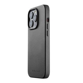 Mujjo - Custodia in Pelle con MagSafe per iPhone 14 Pro - Nero