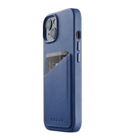 Mujjo - Custodia Portafoglio in Pelle per iPhone 13 / 14 - Blu
