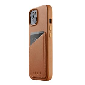 Mujjo - Custodia Portafoglio in Pelle per iPhone 13 / 14 - Marrone