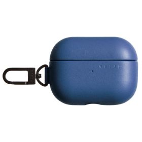 Mujjo - Custodia Echelon in pelle per AirPods Pro (1 & 2) - Monaco Blue