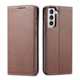 Casecentive Leren Wallet Luxe - Cover Samsung Galaxy S21 Plus - Marrone