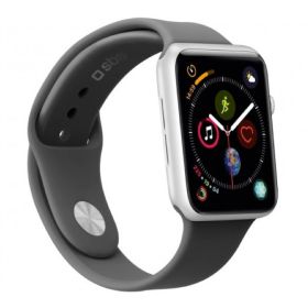 SBS - Cinturino in Silicone per Apple Watch Medio/Grande 38 / 40mm - Nero