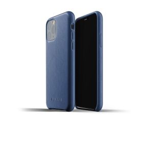 Mujjo - Cover in Pelle per iPhone 11 Pro - Blu