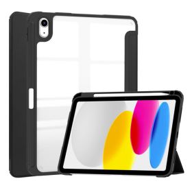 Casecentive Smart Case Tri-Fold with Pencil Holder iPad 10.9" (2022) transparent