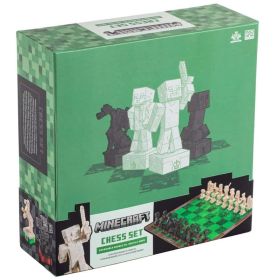 Minecraft Chess Set Overworld Heroes vs. Hostile Mobs