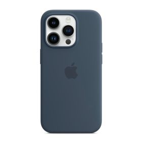 Apple - Cover MagSafe in Silicone per iPhone 14 Pro - Storm Blue