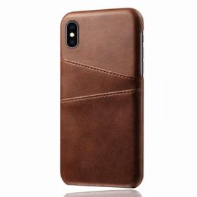 Casecentive Leren Wallet - Cover per iPhone XS Max - Marrone